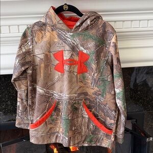 Under Armour Kids Camo Hoodie - Brown and Red